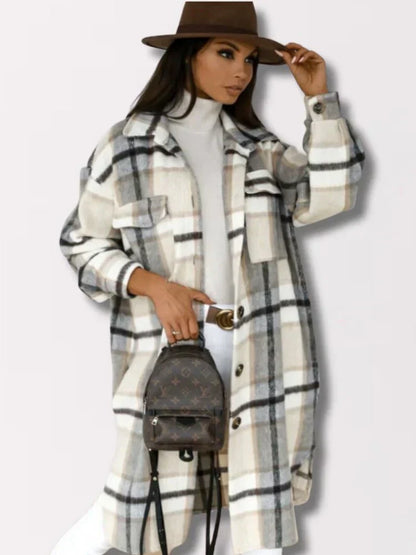 JO | long plaid jacket