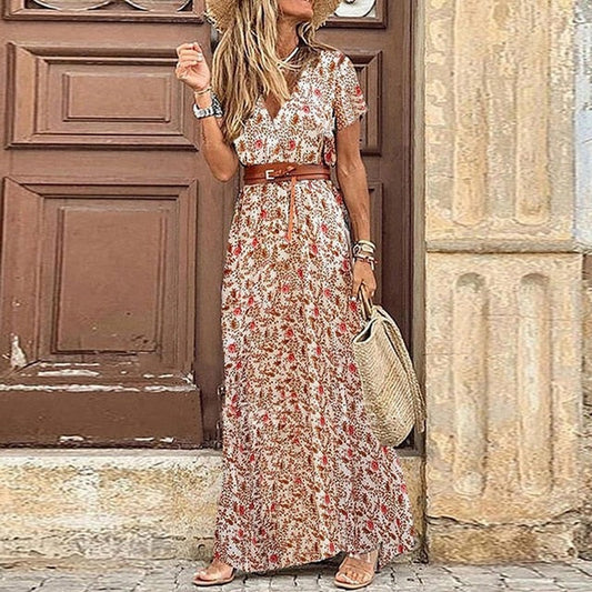 KS | Boho maxi dress with slit