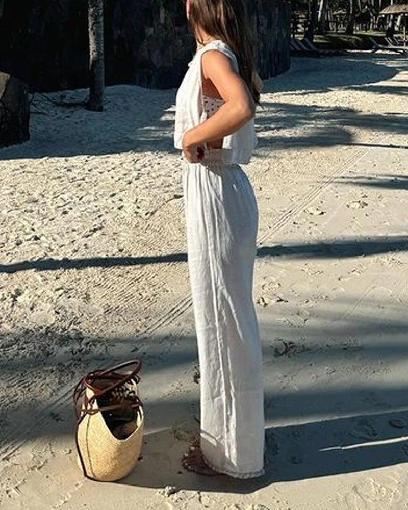 JO | Two-piece set consisting of vest and trousers with lacing