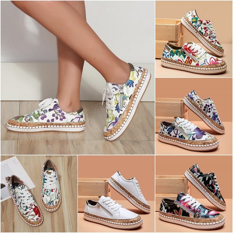 JO | Simple sneakers with flowers