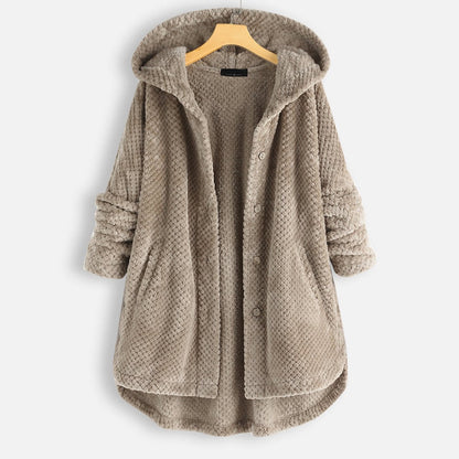 JO | warm teddy jacket with hood