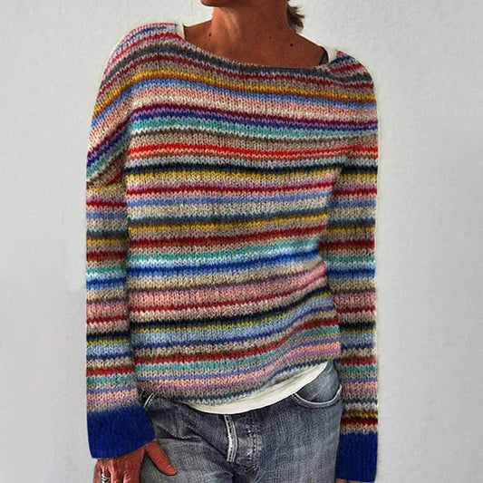 JO | Elegant striped long sleeve sweater