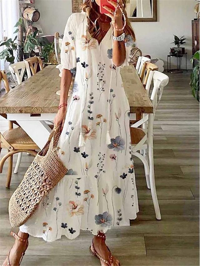 KS | Floral maxi dress with bow