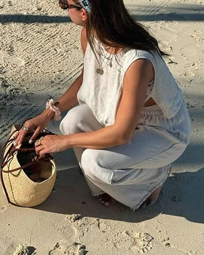 JO | Two-piece set consisting of vest and trousers with lacing