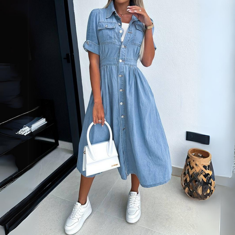 KS | Elegant vintage summer midi dress