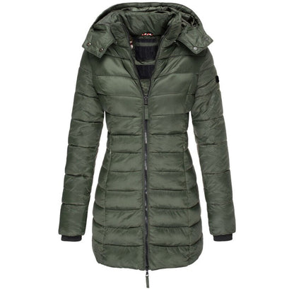 JO | Stylish down jacket with hood and zipper: Your choice for the winter