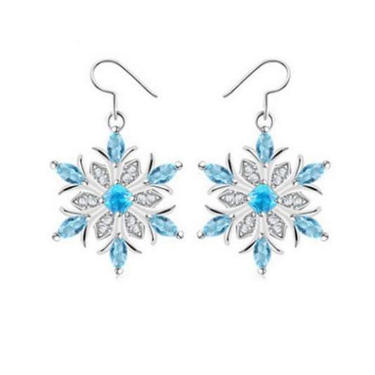 Comstylish Classy Snowflake Diamond Studded Earrings