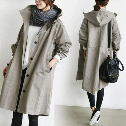 JO | long outdoor jacket with hood