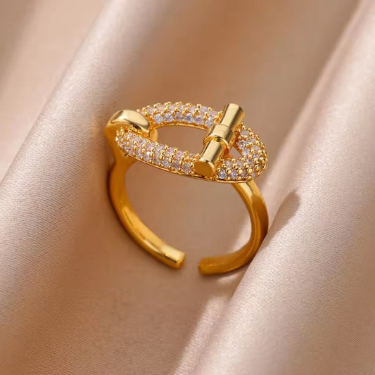 Adjustable Knotted Gold Ring