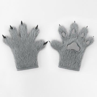Comstylish Plush Cat Paw Warm Gloves