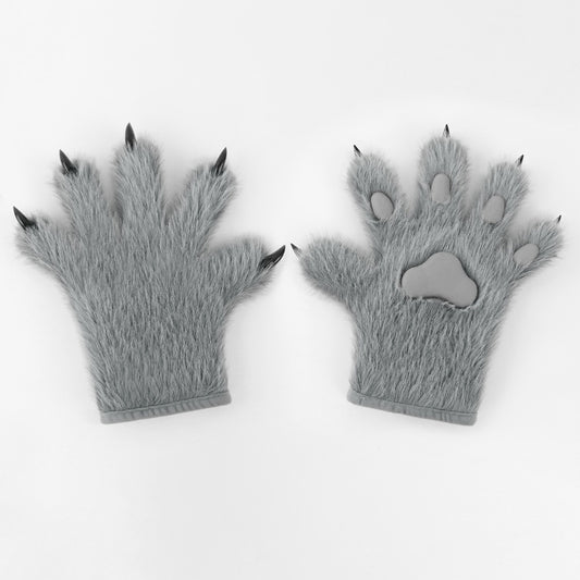 Comstylish Plush Cat Paw Warm Gloves