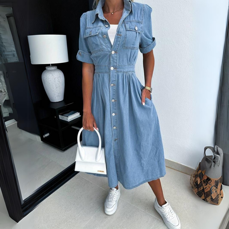 KS | Elegant vintage summer midi dress