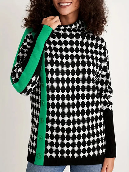 JO | Turtleneck sweater with all-over pattern