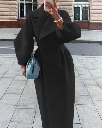JO | Vintage wool coat with lantern sleeves and turn-ups