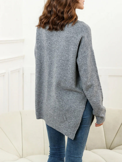 JO | Elegant sweater with side slits