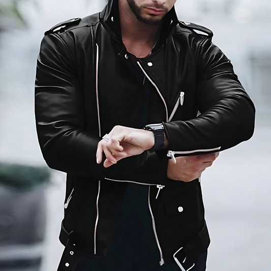 JO | Slim leather jacket