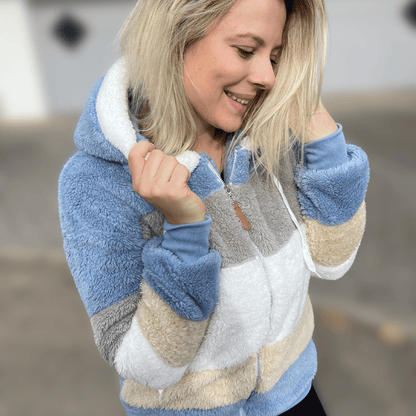 JO | multicolored cuddly jacket for women