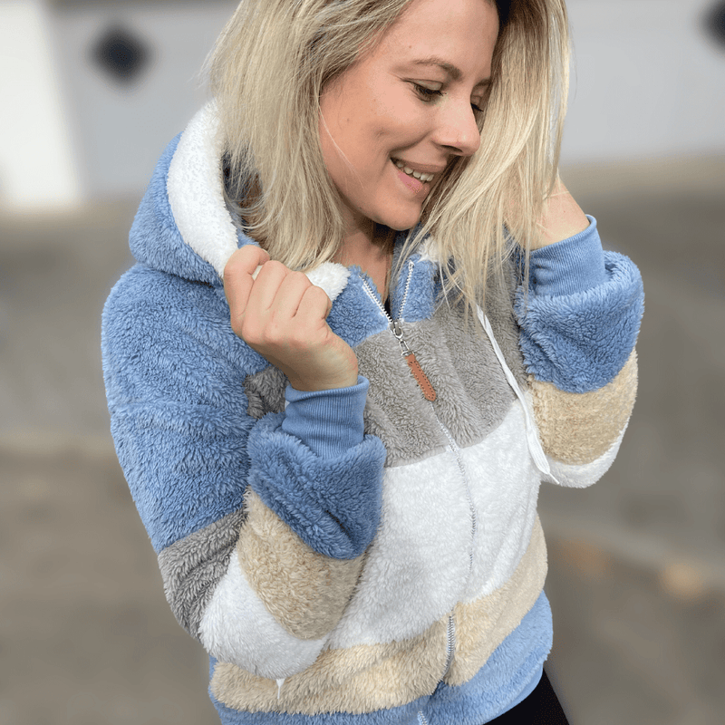 JO | multicolored cuddly jacket for women