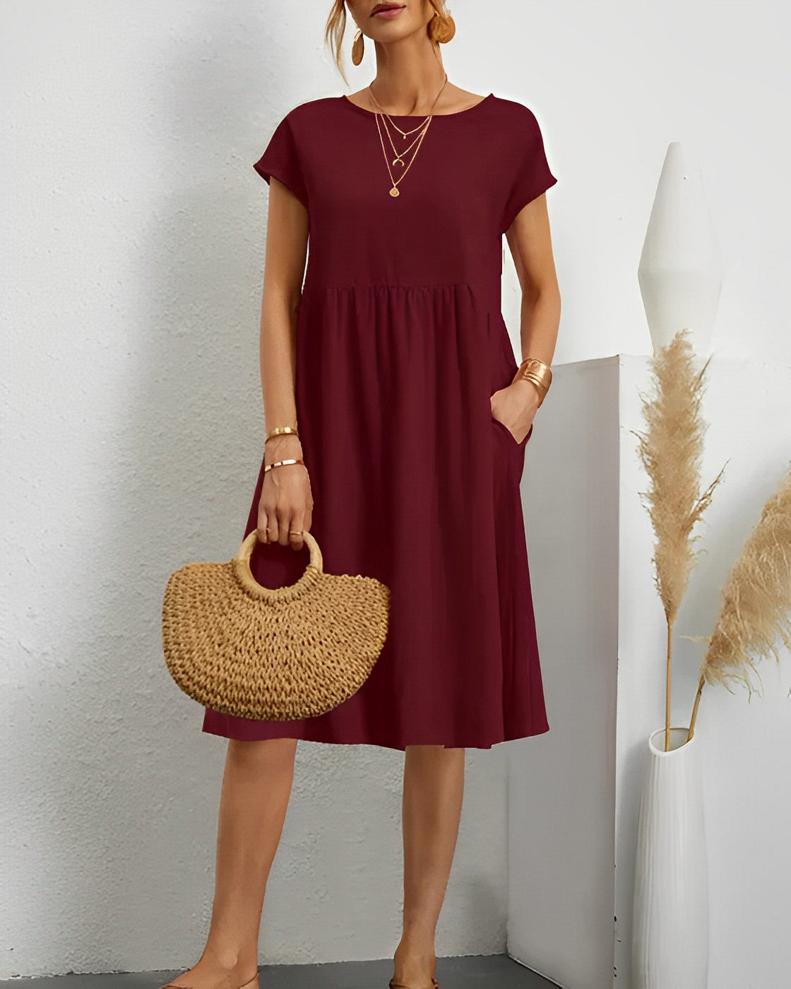 KS | Midi dress with side pocket