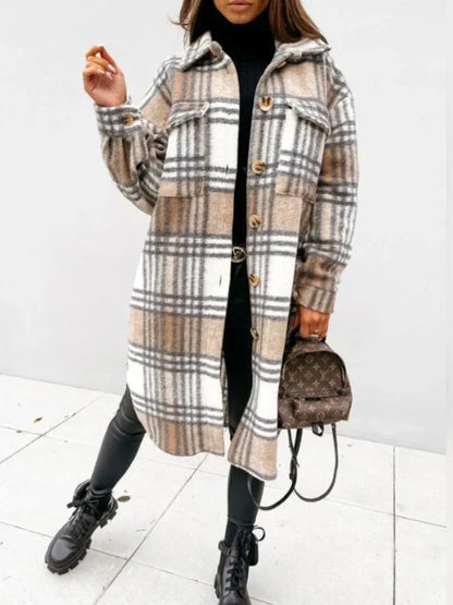 JO | long plaid jacket