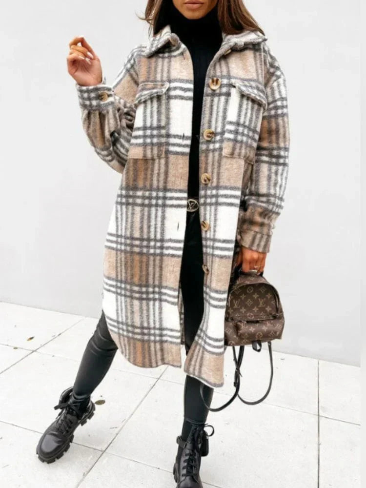 JO | long plaid jacket