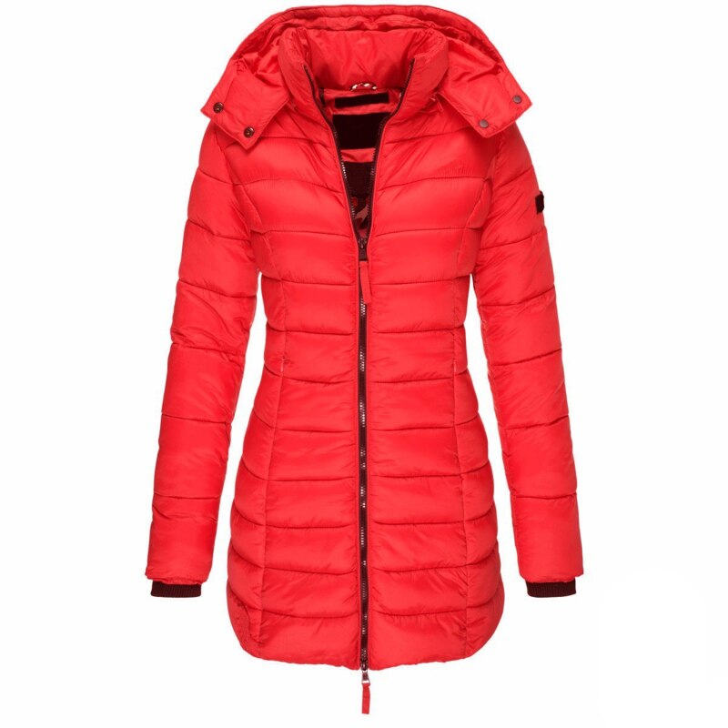 JO | Stylish down jacket with hood and zipper: Your choice for the winter