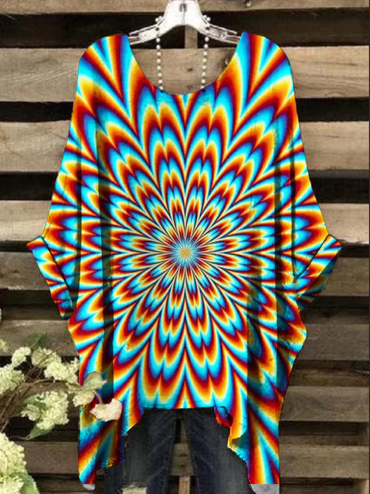 Women's Psychedelic Print Design Top