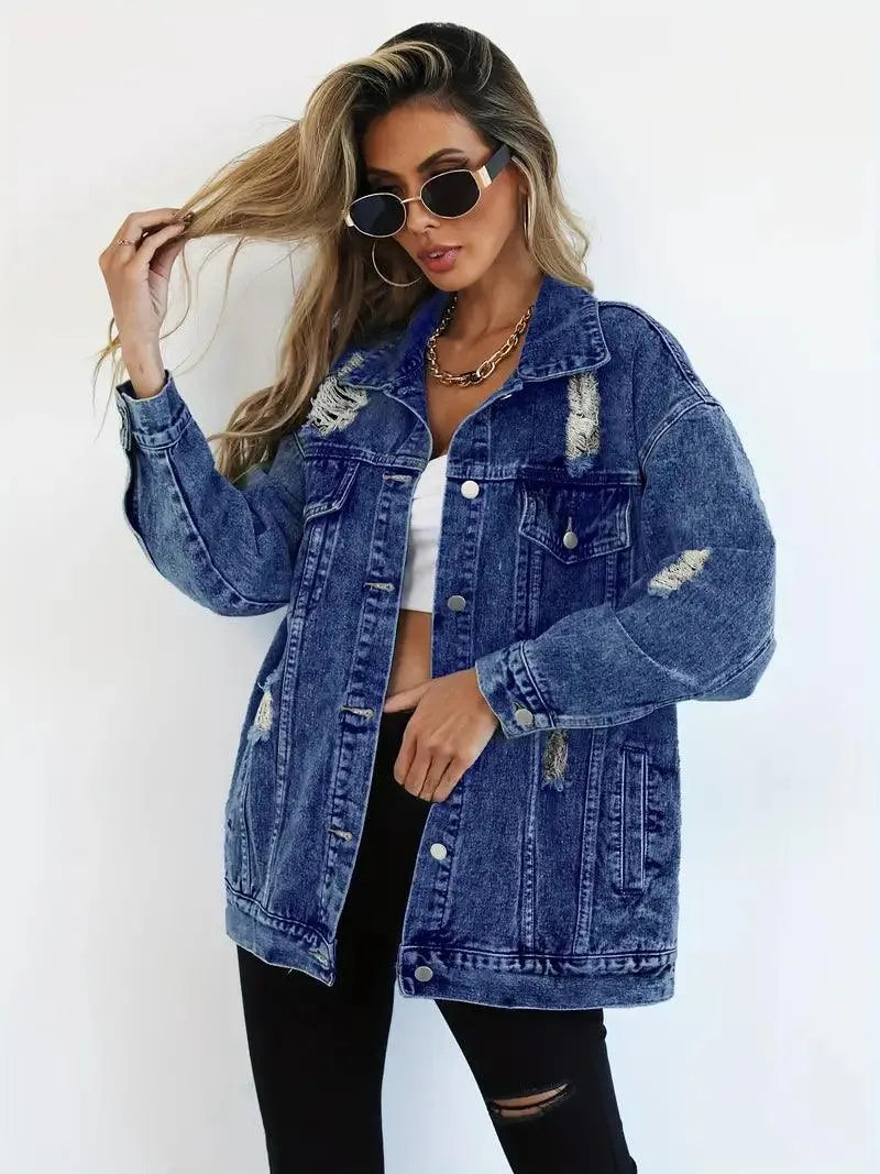 JO | Trendy oversized denim jacket for women