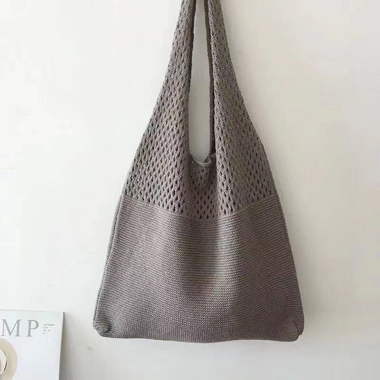 Retro Hollow Hand-Held Shoulder Knitted Wool Bag elevenforest