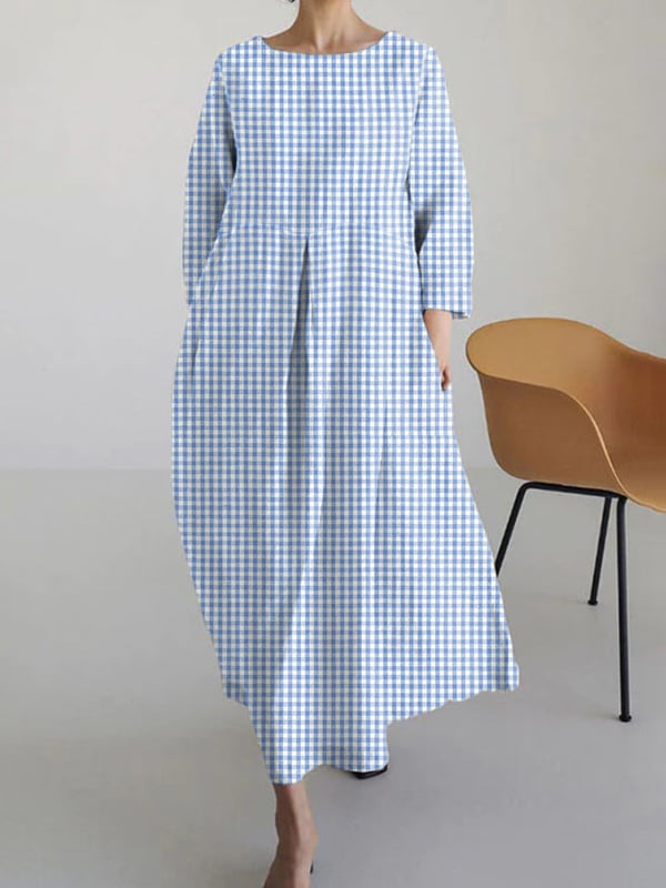 Women's Plaid Casual Printed Dress