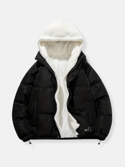 JO | Winter fur coat with zipper