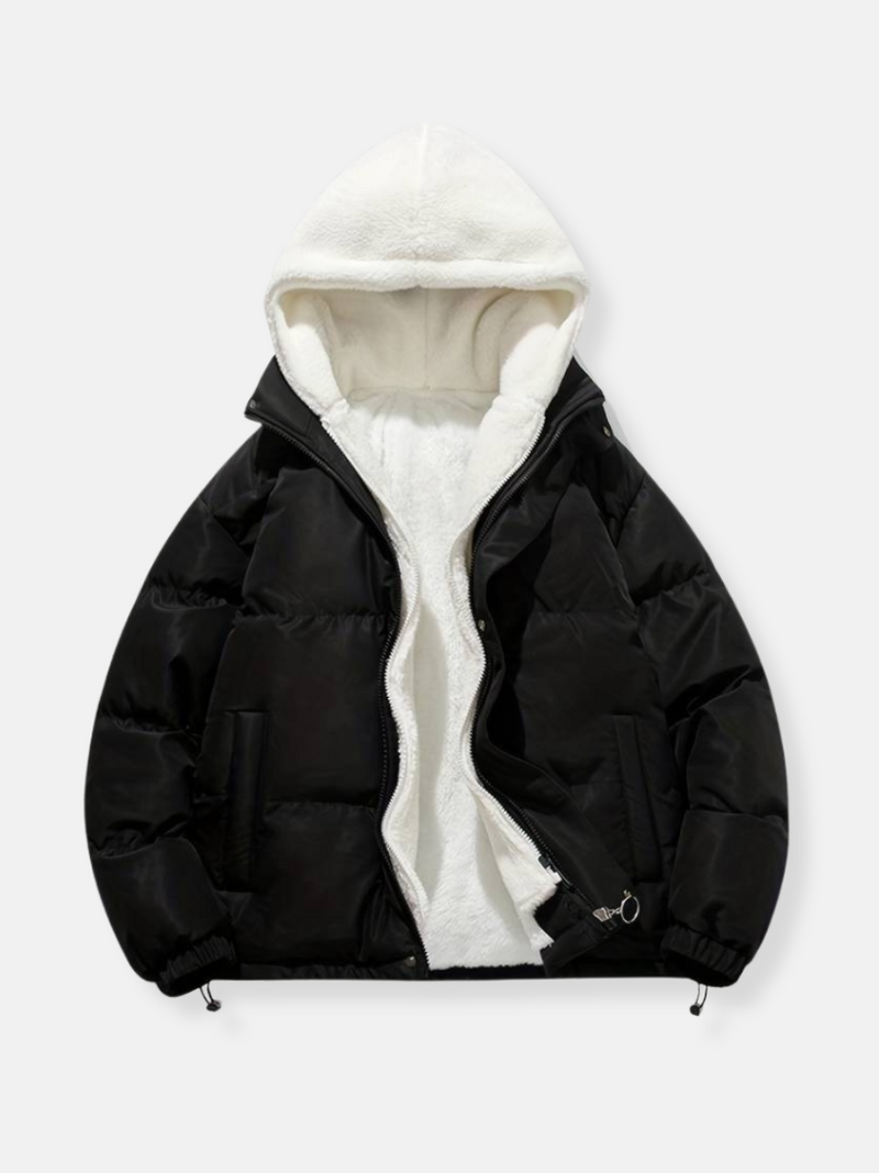 JO | Winter fur coat with zipper