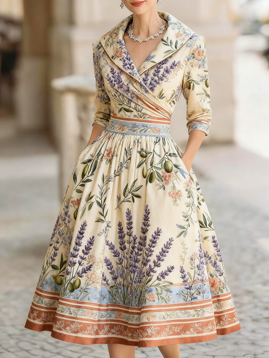Women's romantic floral jacquard long dress