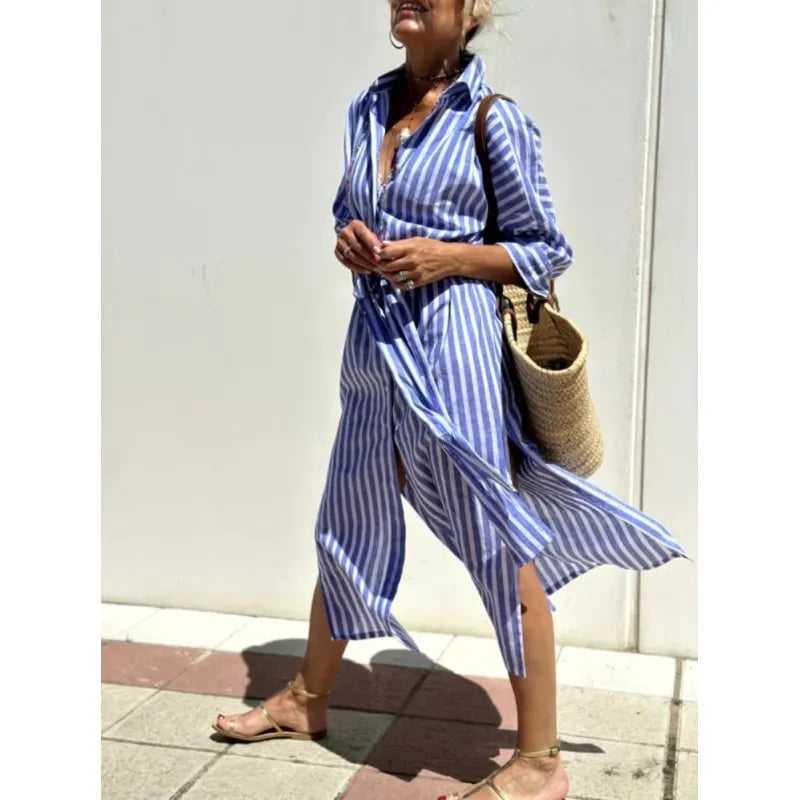 KS | Classic striped shirt dress