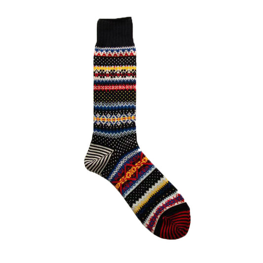 Soft Warm Retro Tribal Rainbow Contrasting Socks elevenforest