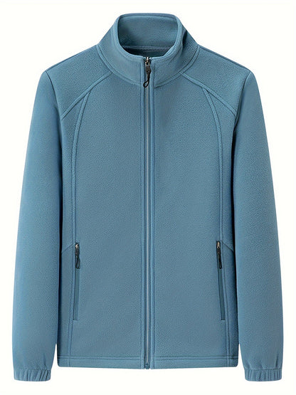 JO | Plush women's outdoor jacket with stand-up collar and long sleeves