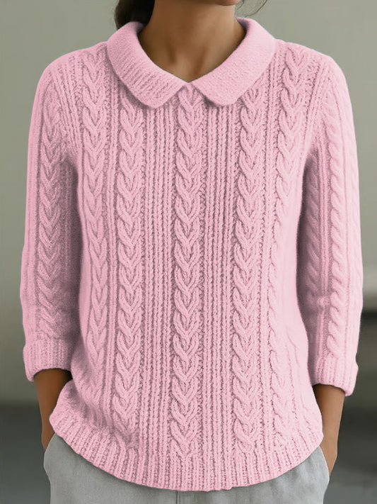Women's Retro Casual Pink Awareness Top artswardrobe