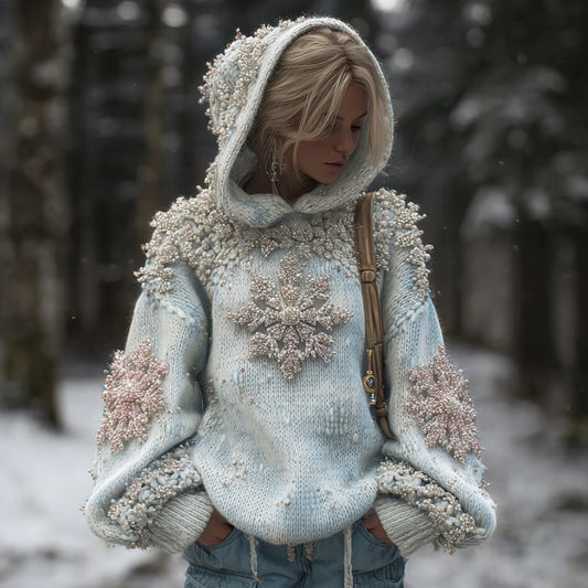 Women's Halloween Snowflake Sparkle Warm Sweater