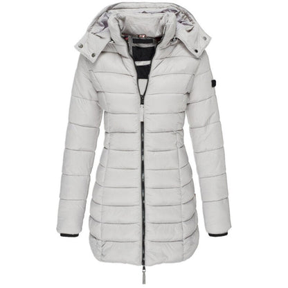 JO | Stylish down jacket with hood and zipper: Your choice for the winter