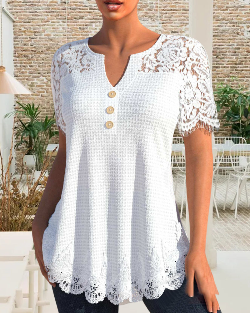 KS | Structured lace blouse