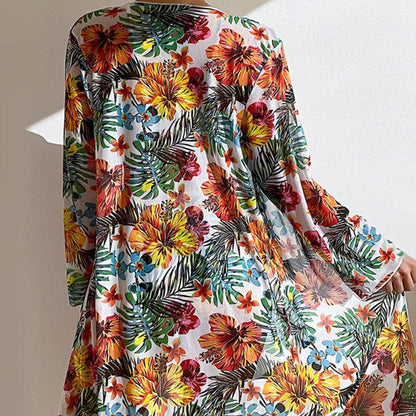 KS | 3-piece floral bikini with cover-up