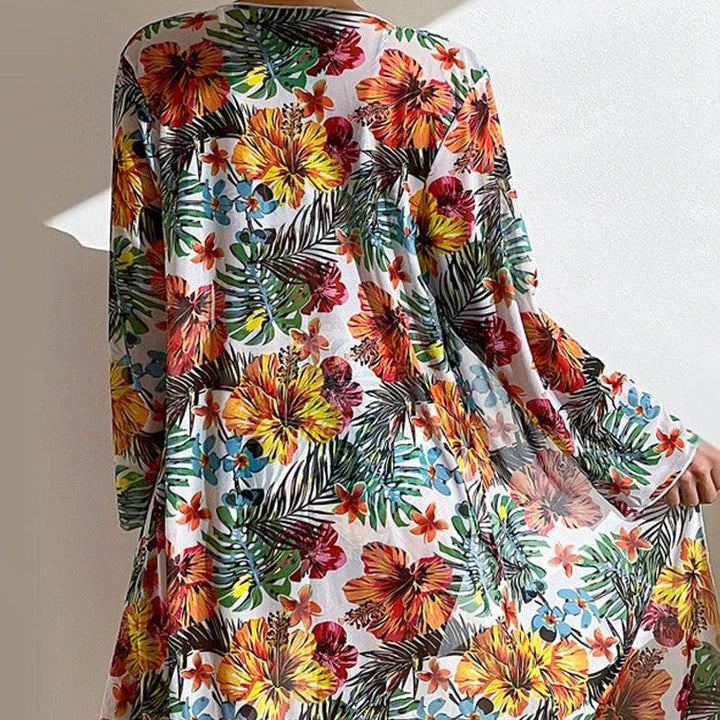 KS | 3-piece floral bikini with cover-up