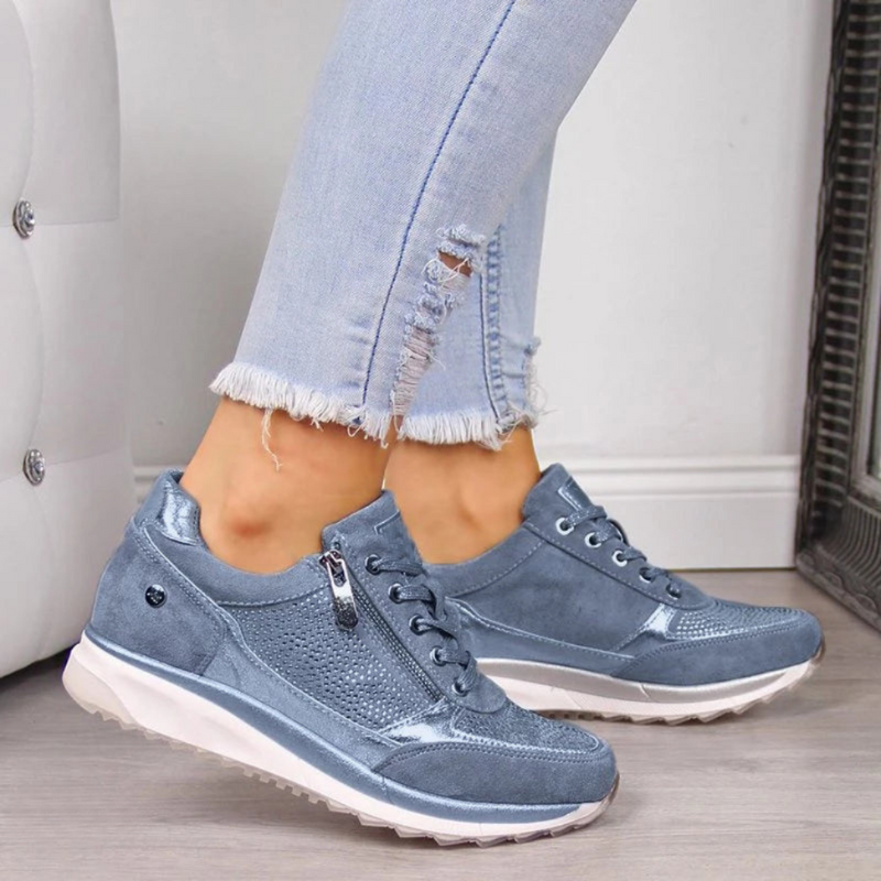 KS | Metallic sneakers with zipper