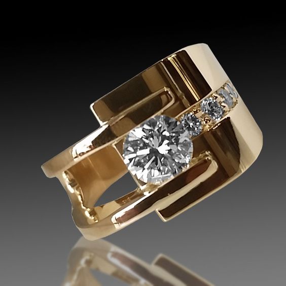 Delicate Artisan Gold Ring