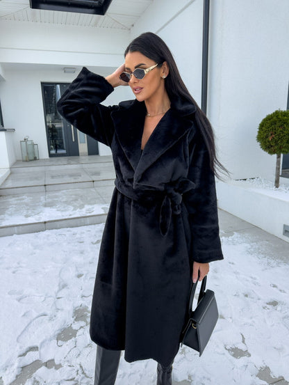 JO | Fluffy long coat for women