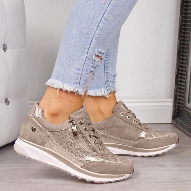 KS | Metallic sneakers with zipper