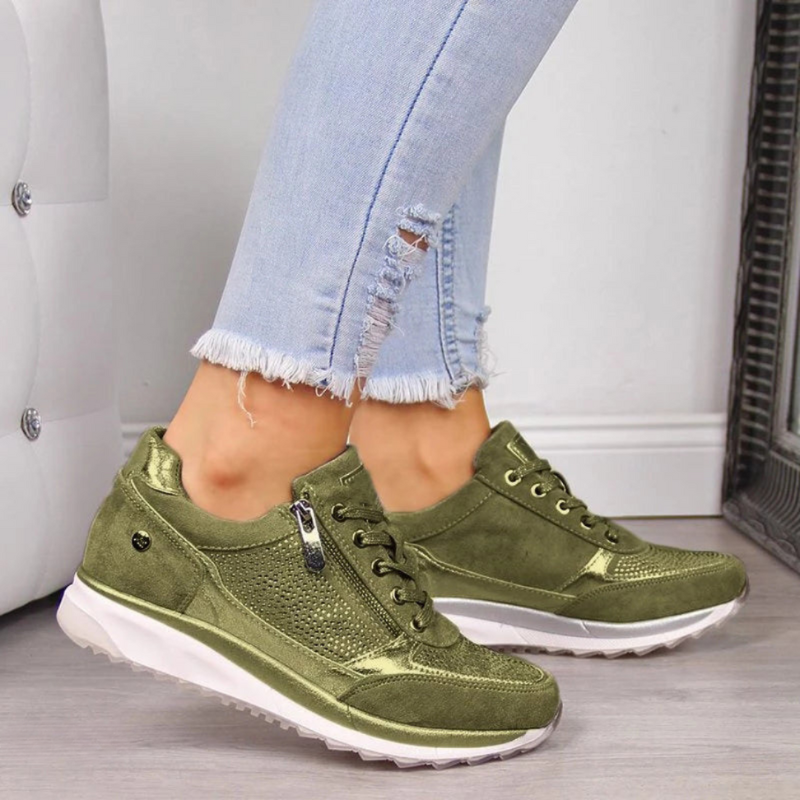 KS | Metallic sneakers with zipper
