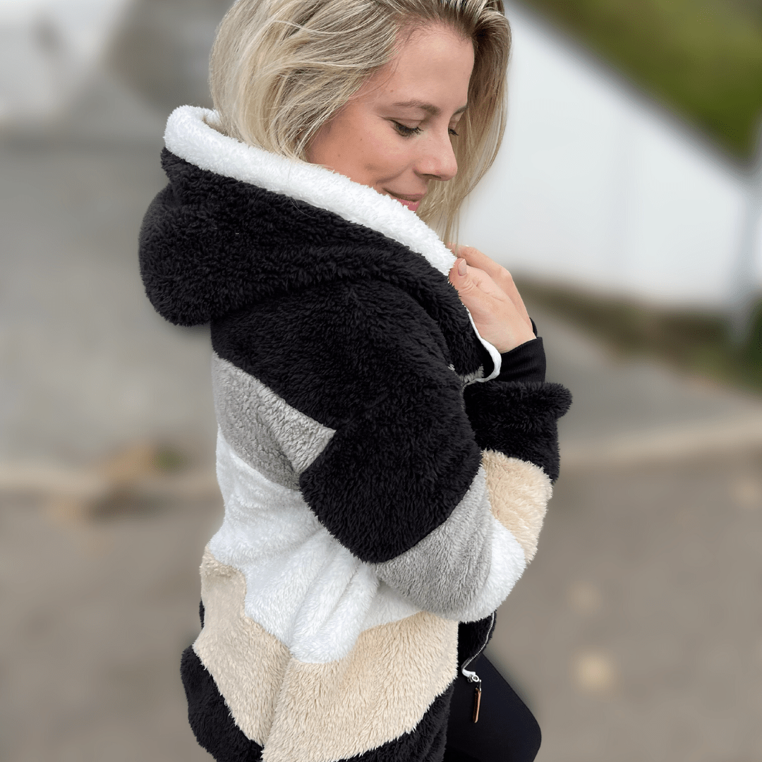 JO | multicolored cuddly jacket for women