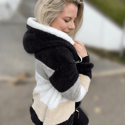 JO | multicolored cuddly jacket for women