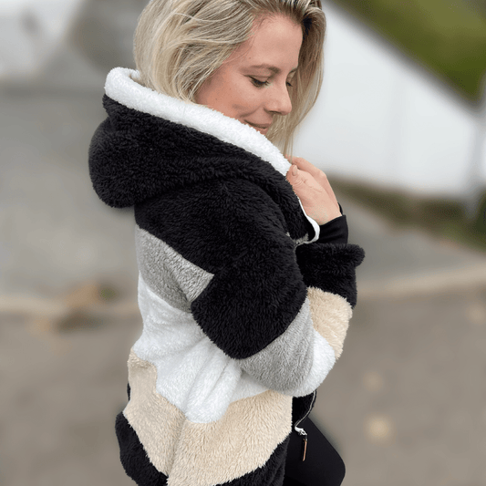 JO | multicolored cuddly jacket for women